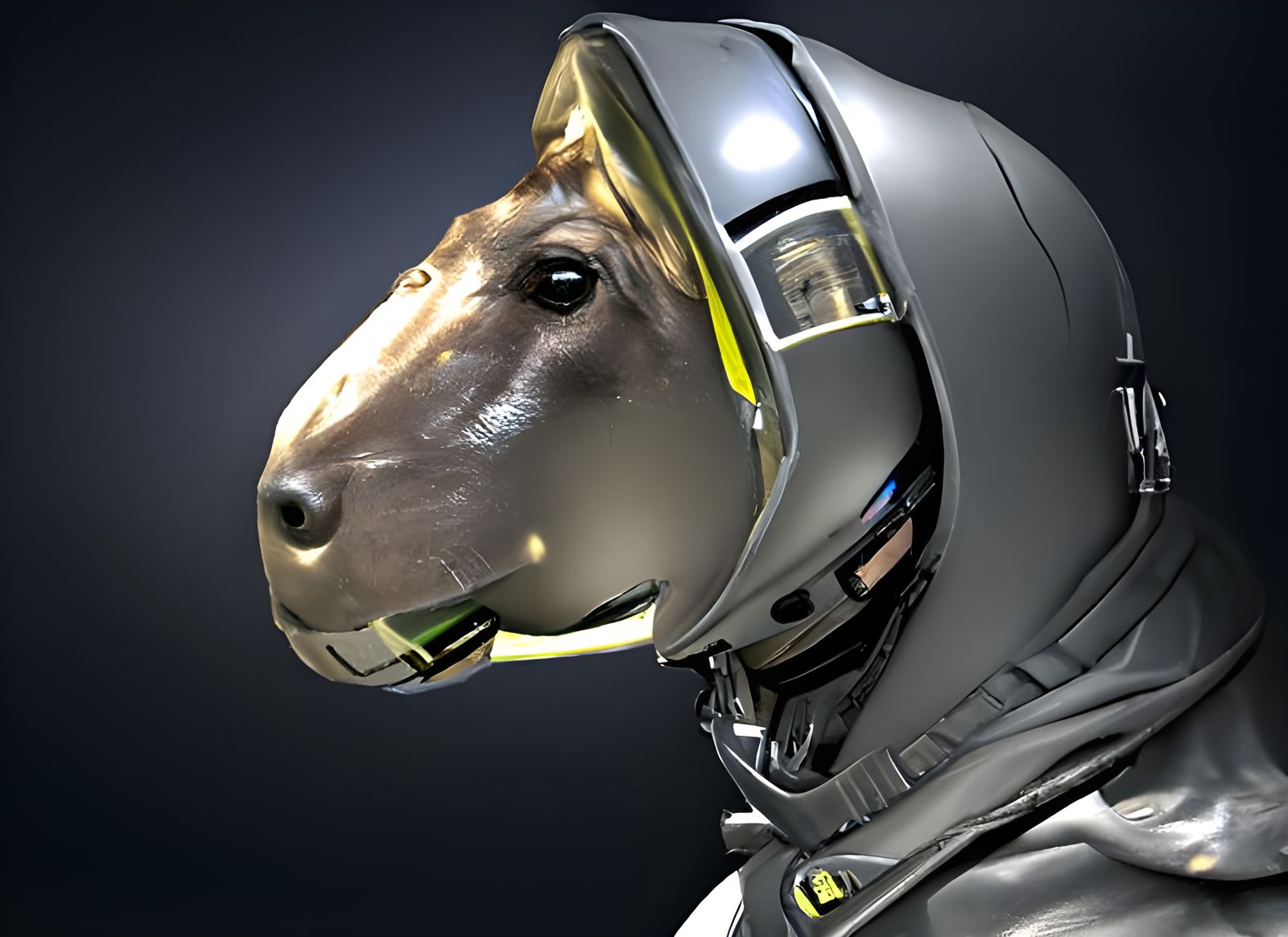 Horse in Spacesuit: Hyperrealistic Portrait
