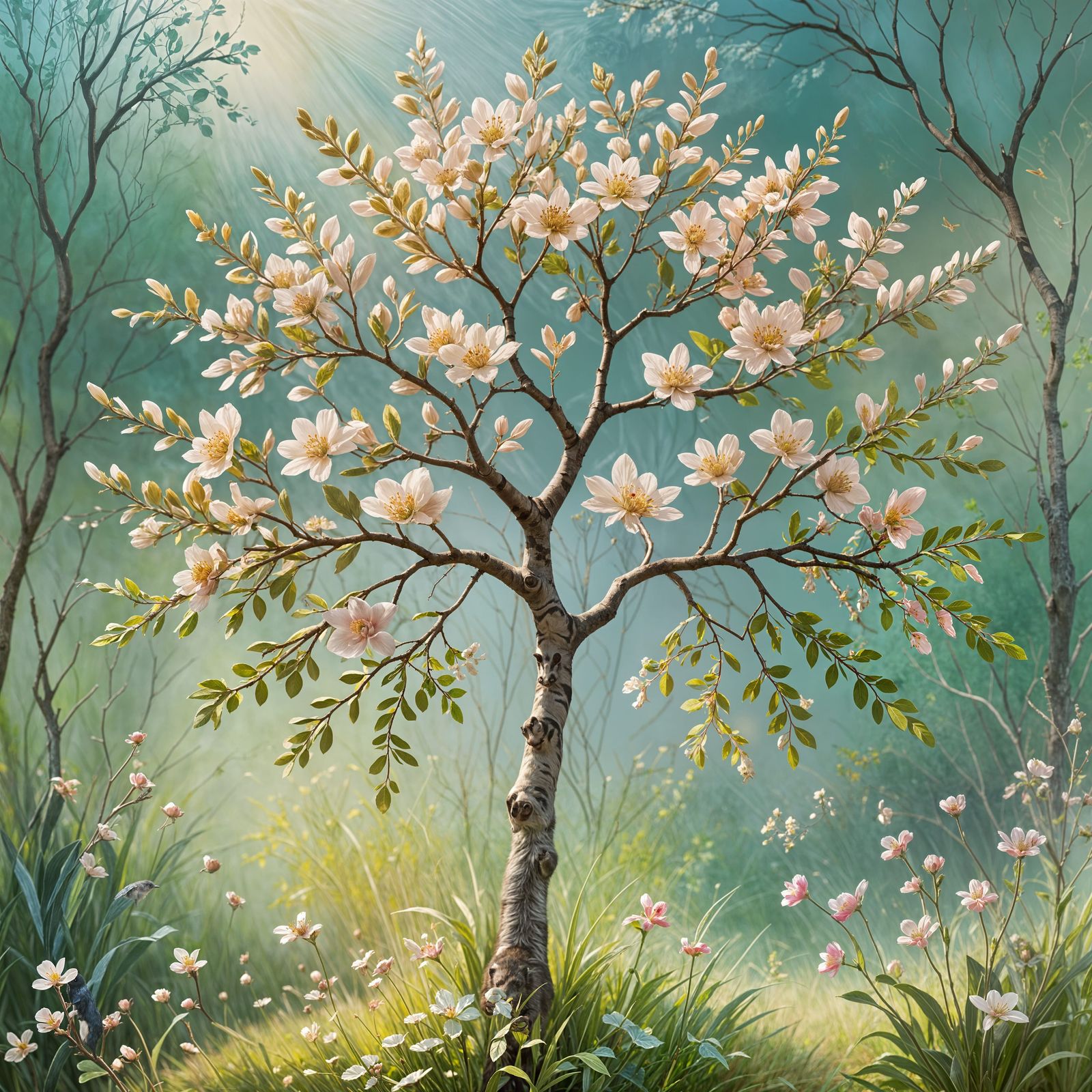 Dreamy Little Tree Illustration