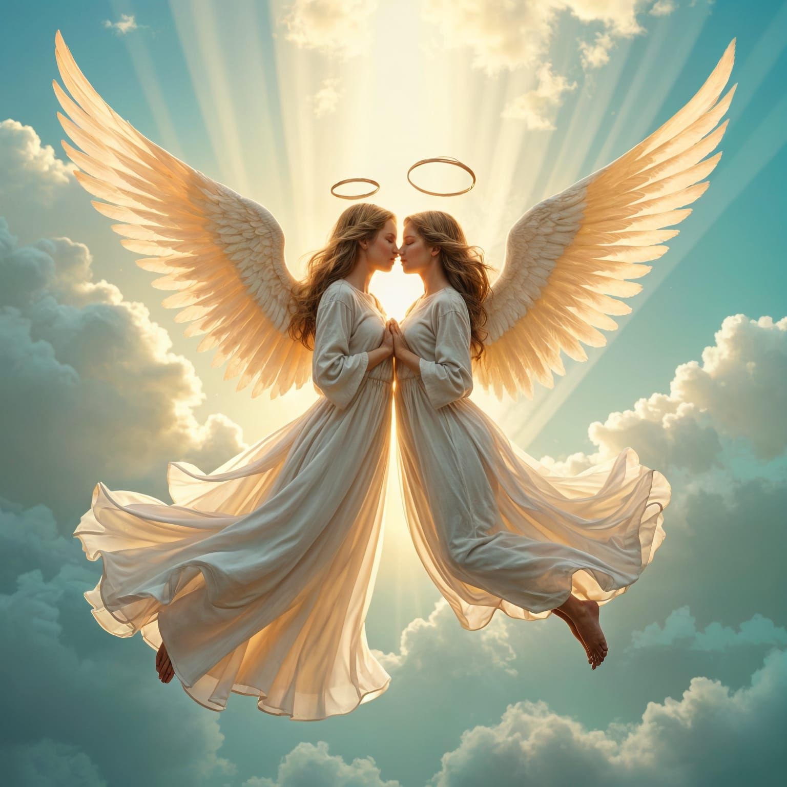 Symbiotic Celestial Angels in Astral Heaven