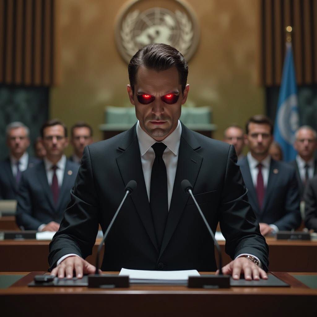 The Antichrist Addresses the UN: A Cinematic Vision