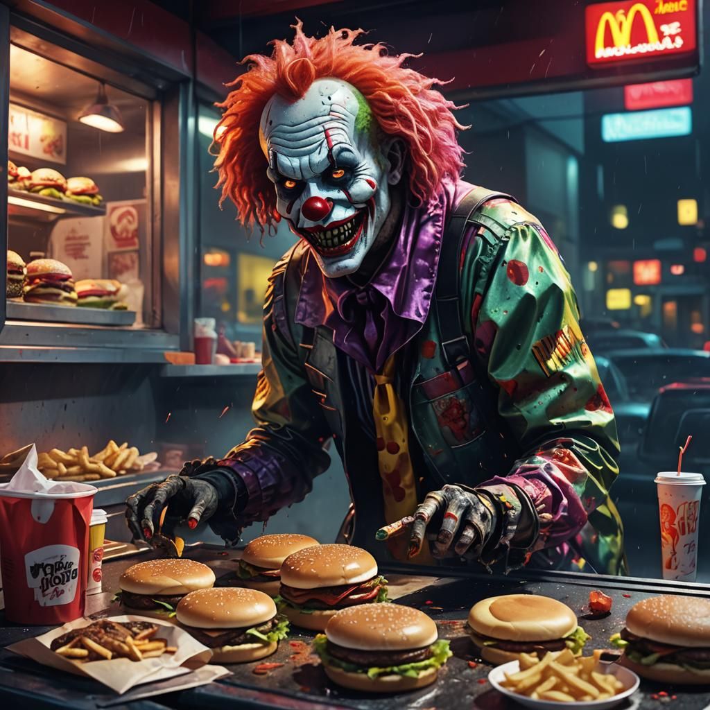 Zombie Clown Serves Burgers: Concept Art