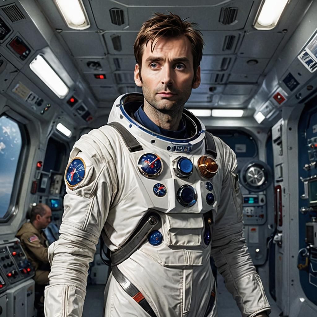 Astronaut in Futuristic Spacesuit