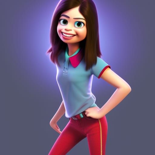 Miranda Cosgrove as Pixar-Style 3D Digital Art