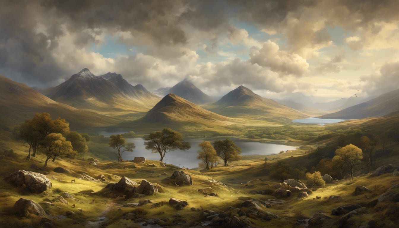 Scottish Highland Landscape: Serene Natural Beauty