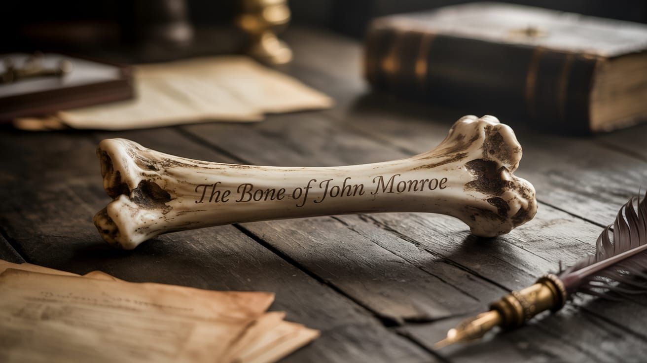Antique Bone of John Monroe with Historical Documents