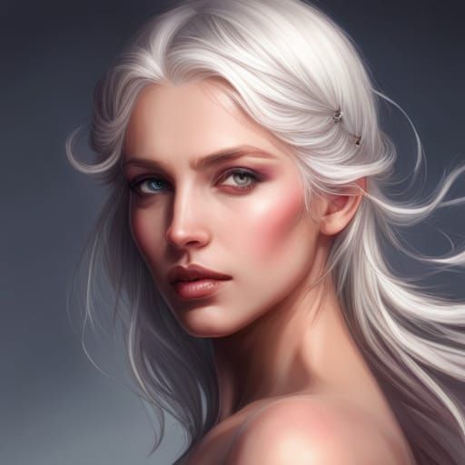 Intricate Fairy Portrait in Art Nouveau Style