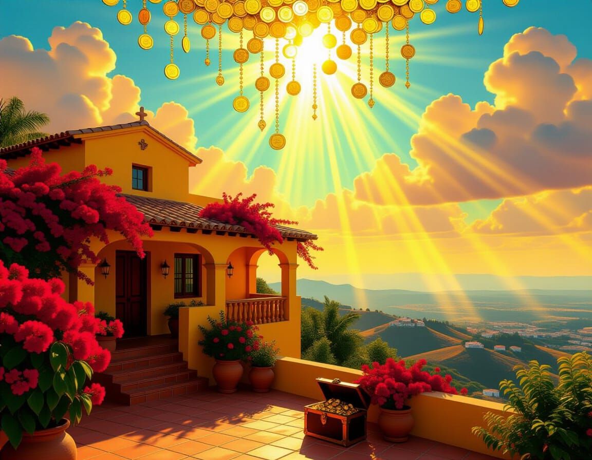 Heavenly Wealth Rains Down on Mexican Hillside House