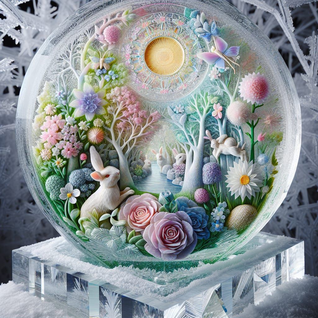 Springtime Serenity in Crystal Ice