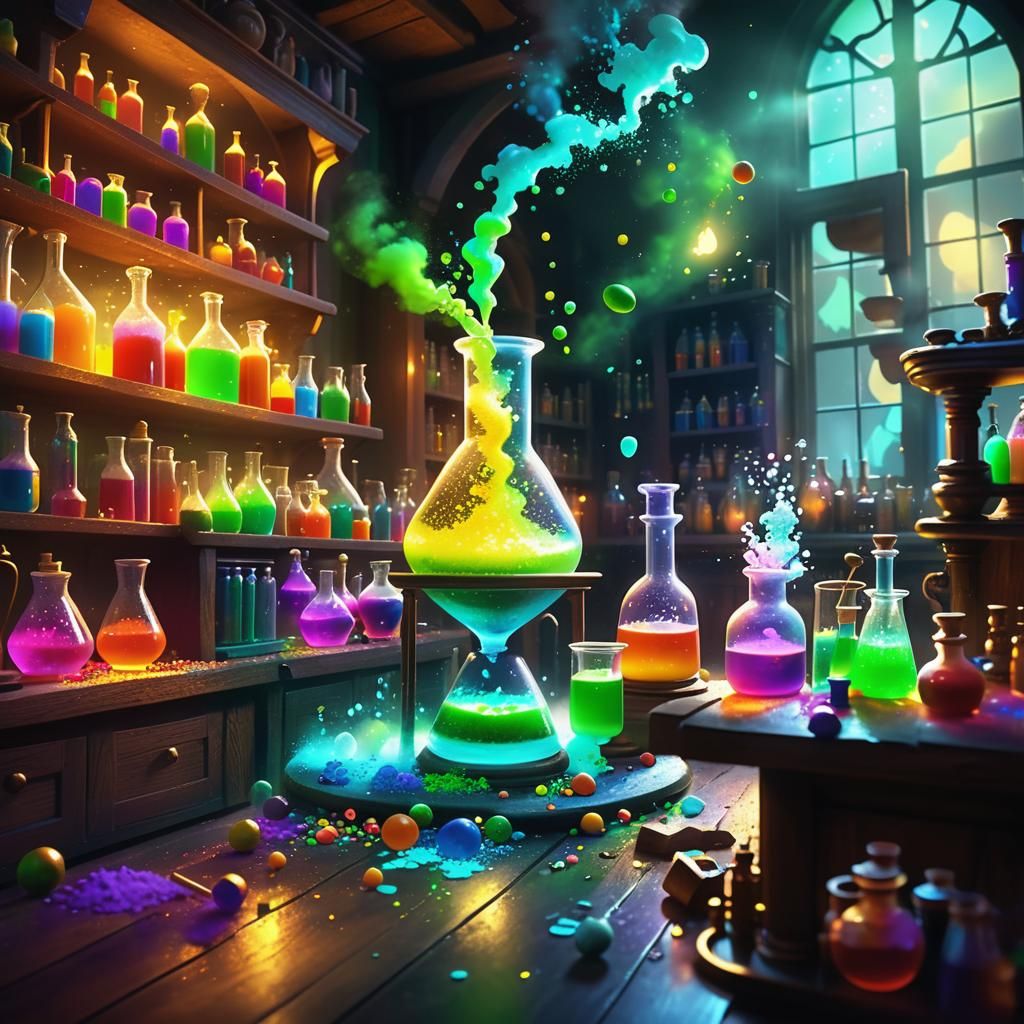 Lime Candy Explosion in Magical Alchemy Lab