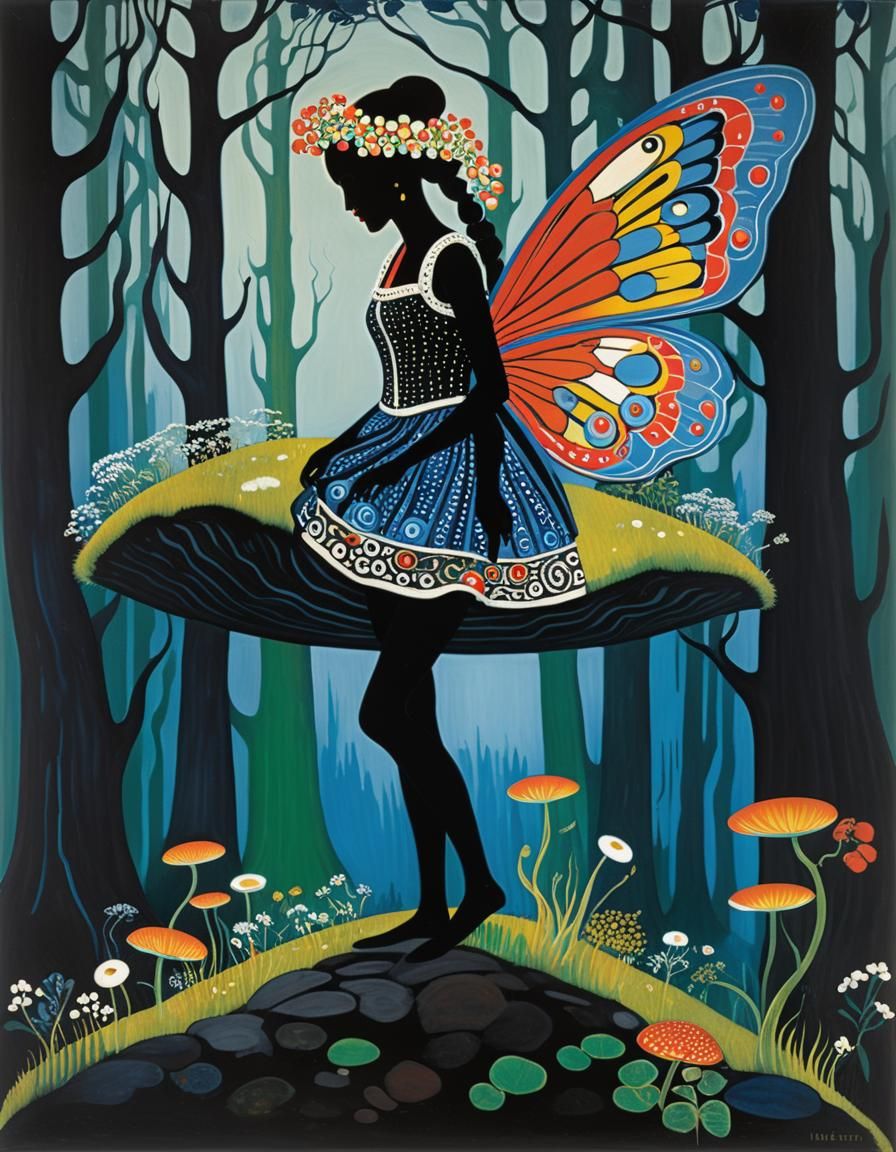 Nordic Landscape Inspired by Woodcut Art