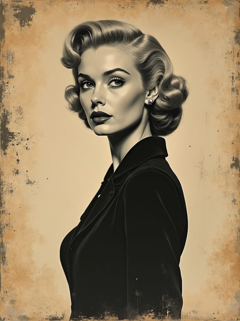 1950s Pin-Up Girl in Banksy and Penn Style