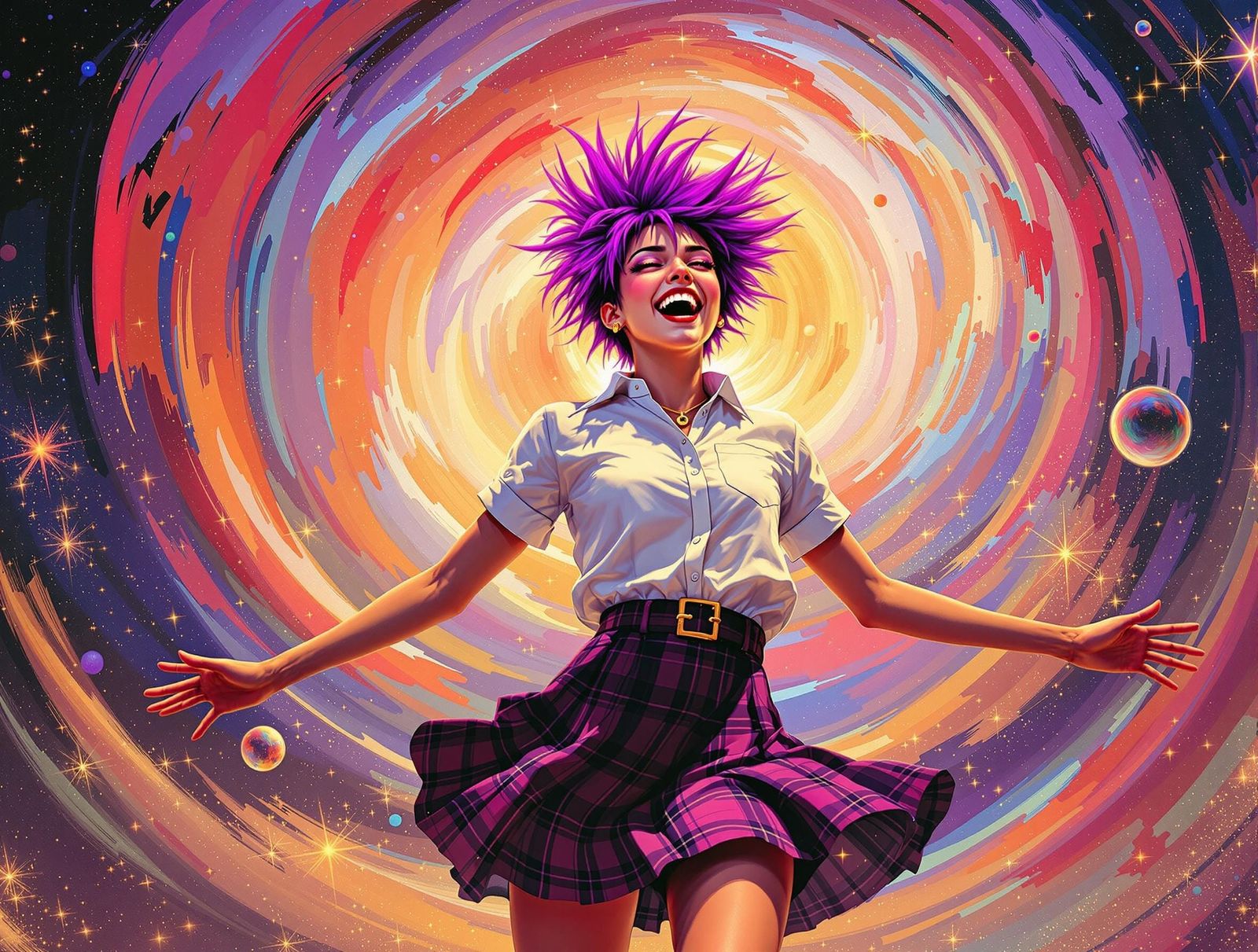 Teenage Spirit Dances in Cosmic Punk Style