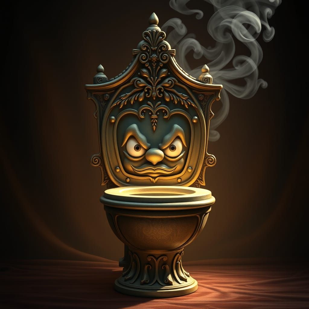 Ancient Toilet in Mystical Chamber