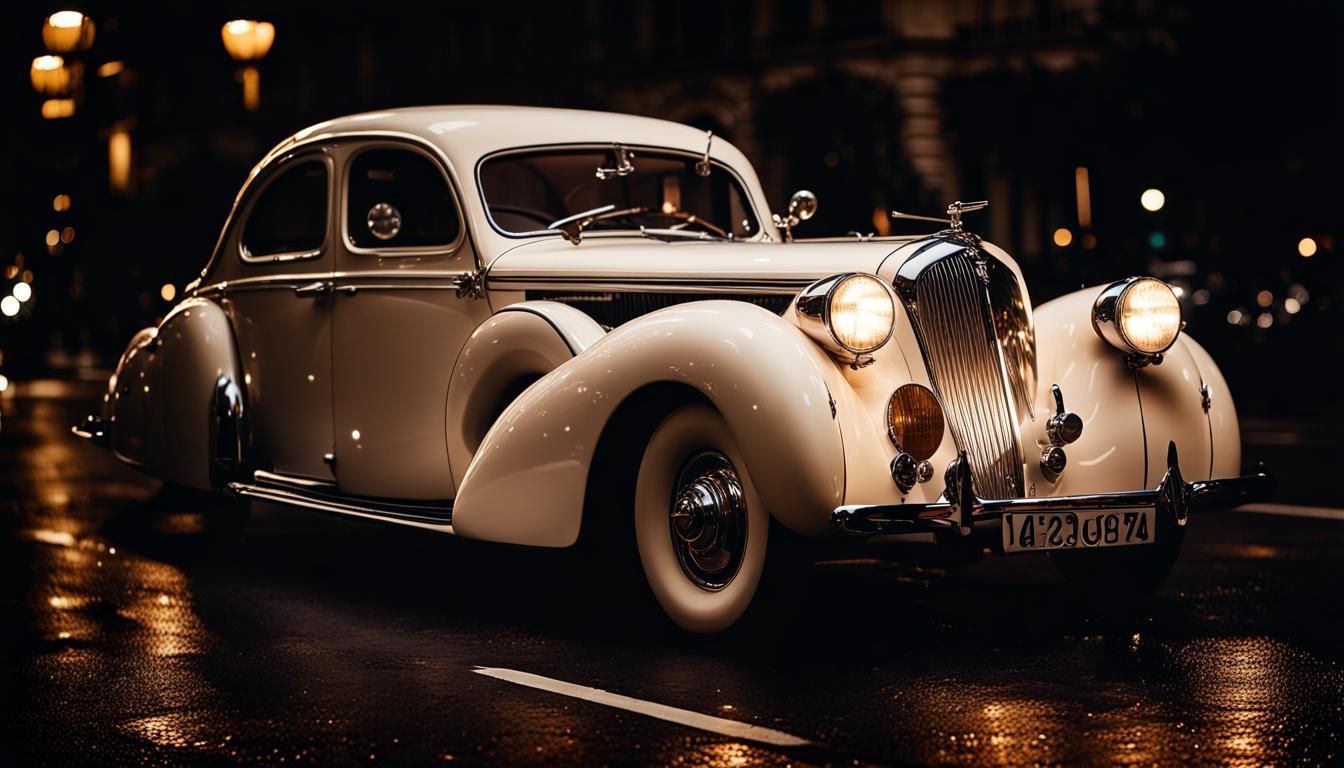1939 French Luxury Car in Art Deco Style