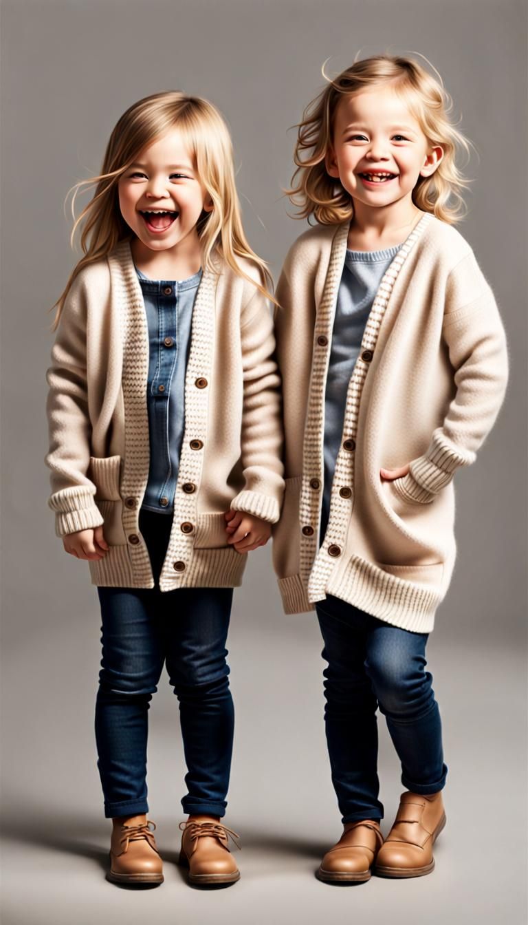 Blond Girls in Cashmere Sweaters Laughing