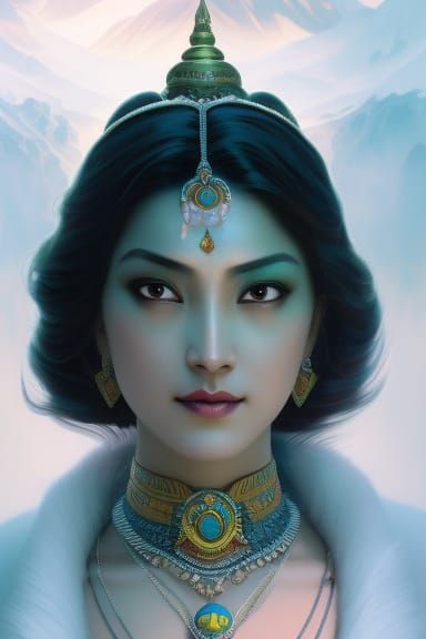 Kurukulla: Tibetan Goddess in Art Nouveau Style