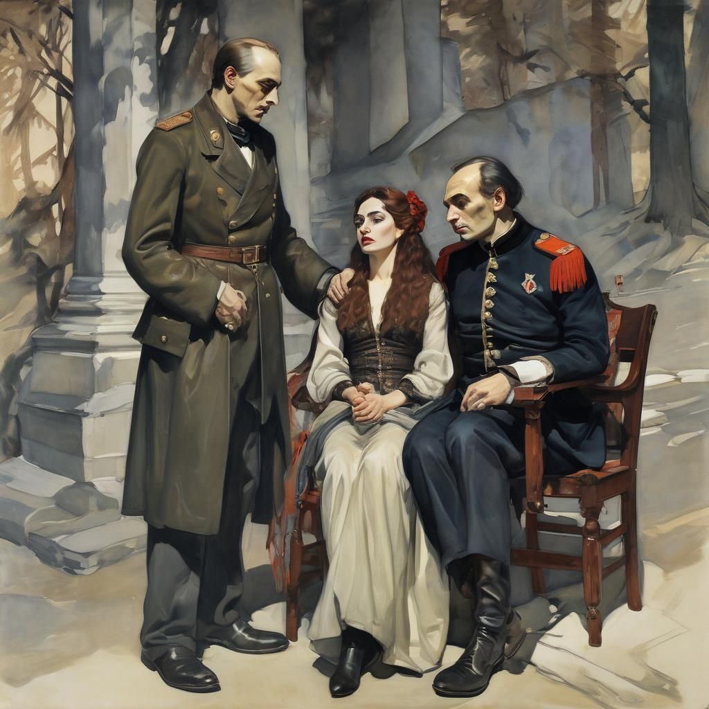 Suvorov Comforts a Vampire: Evocative Portrait