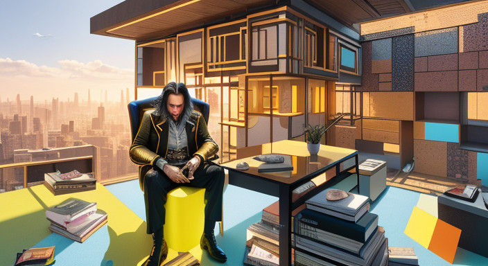 Surreal Fantasy Grimoire Scene in Bright, 3D Pop-Up Style