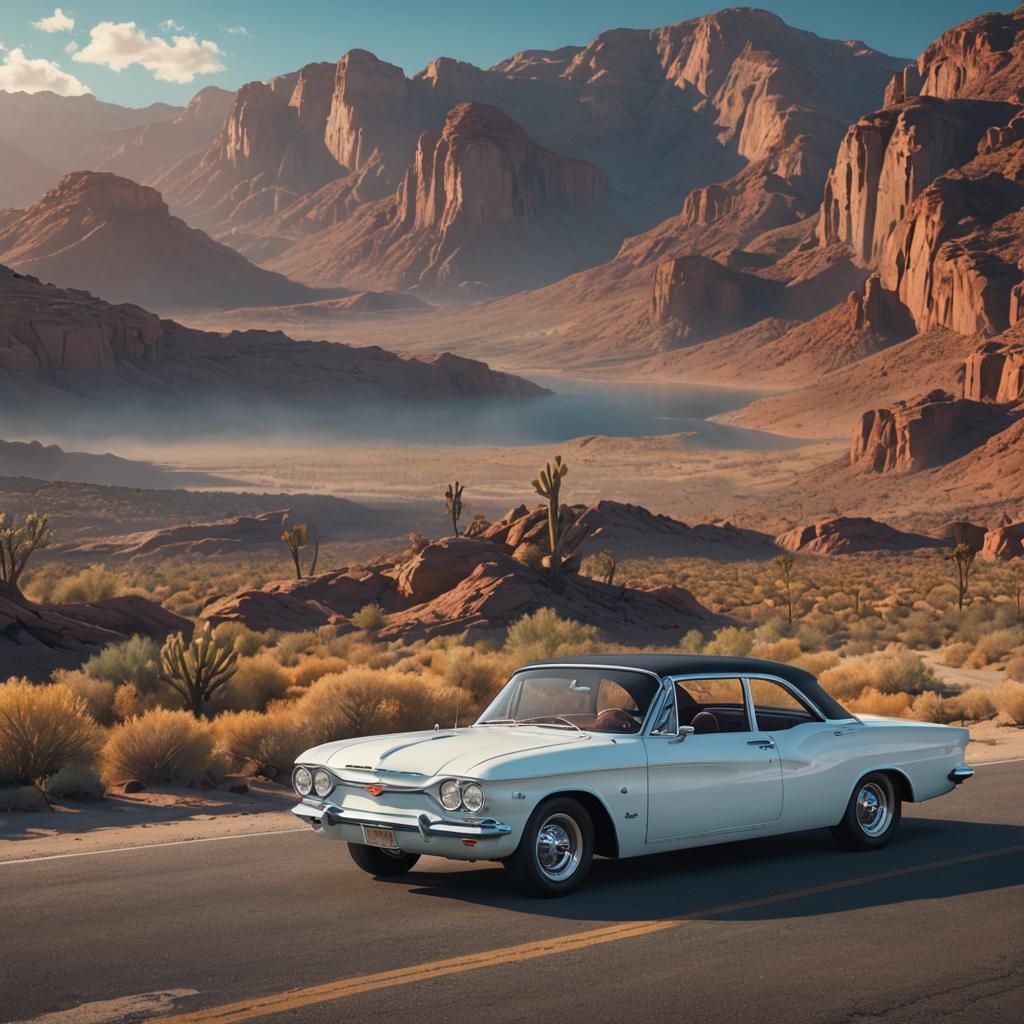 1960 Corvair Chevrolet, cloud white paint, black vinyl top ,...