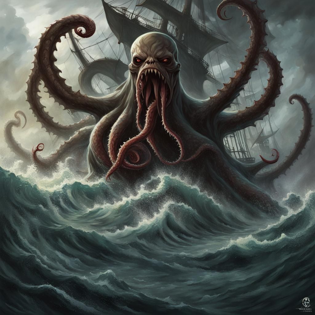 Sinister Kraken Unleashed: A Greg Rutkowski-Inspired Vision