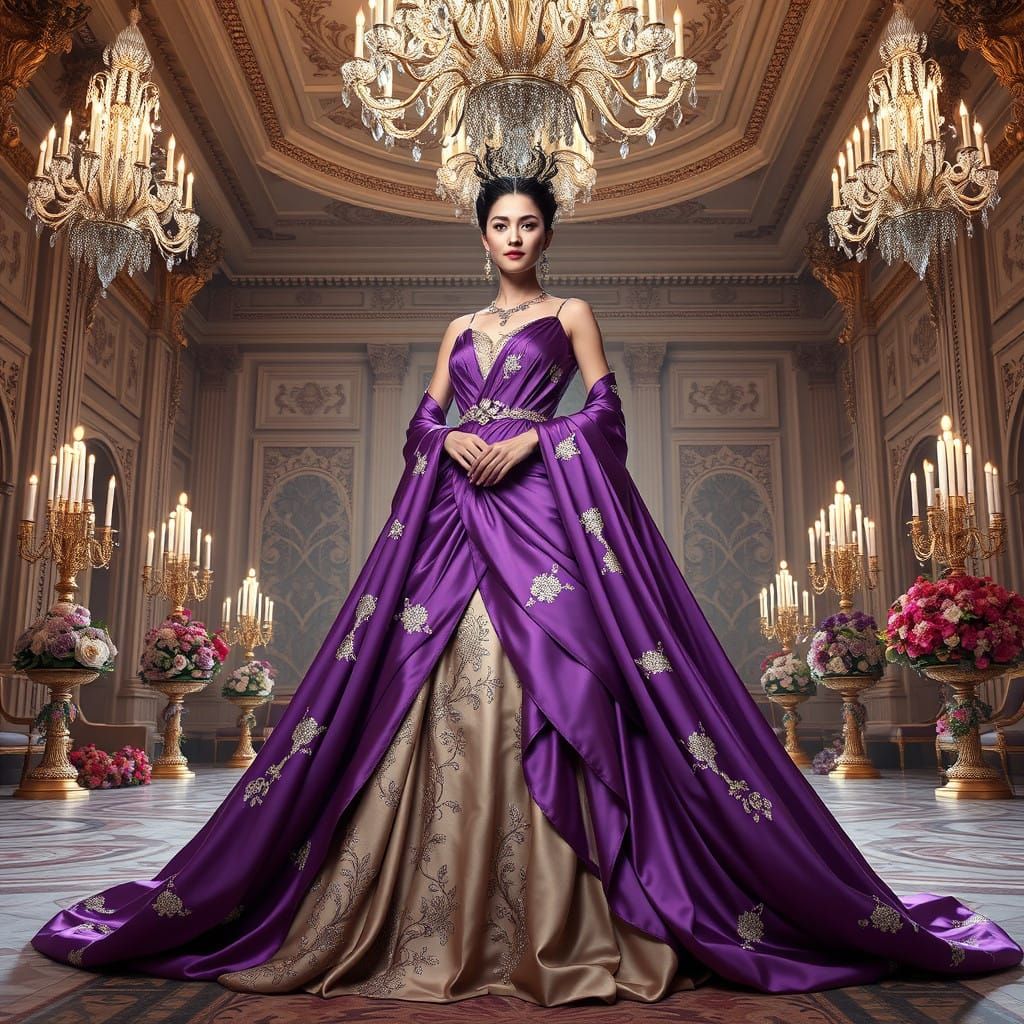 Regal Empress in Imperial Purple and Gold