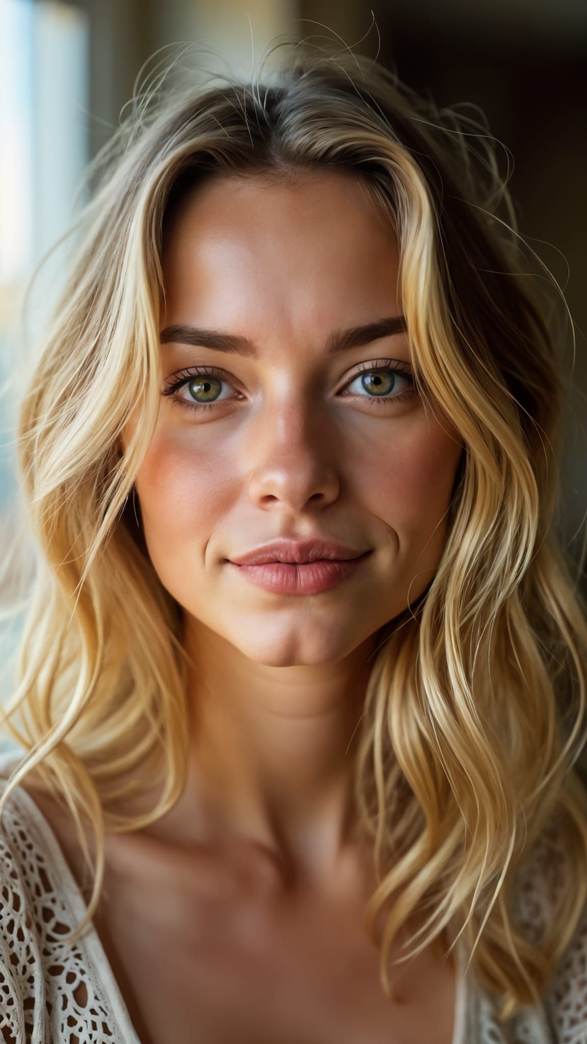 Girl with Golden Hair Portrait