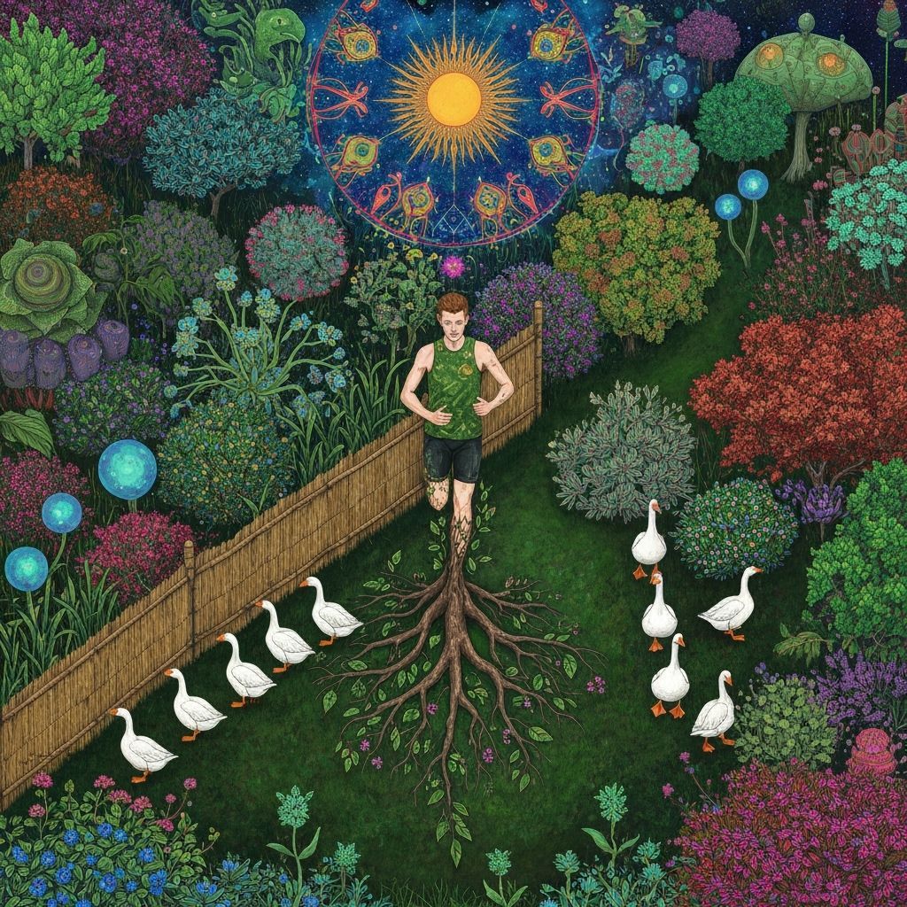 Sacred Geometry Utopia in Hieronymus Bosch Style