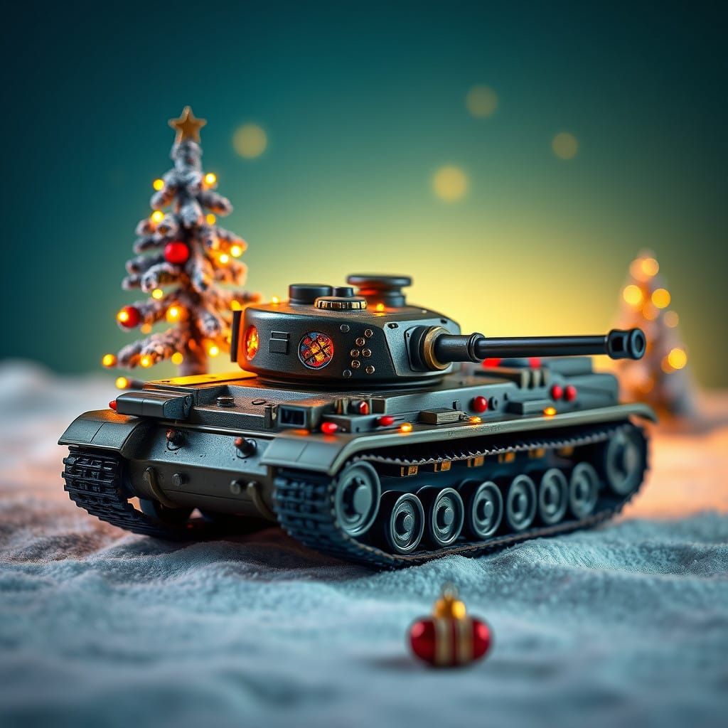 Fantastical Christmas Tree Tank Concept Art