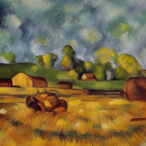 Person Mashing Potatoes in a Cozy Landscape