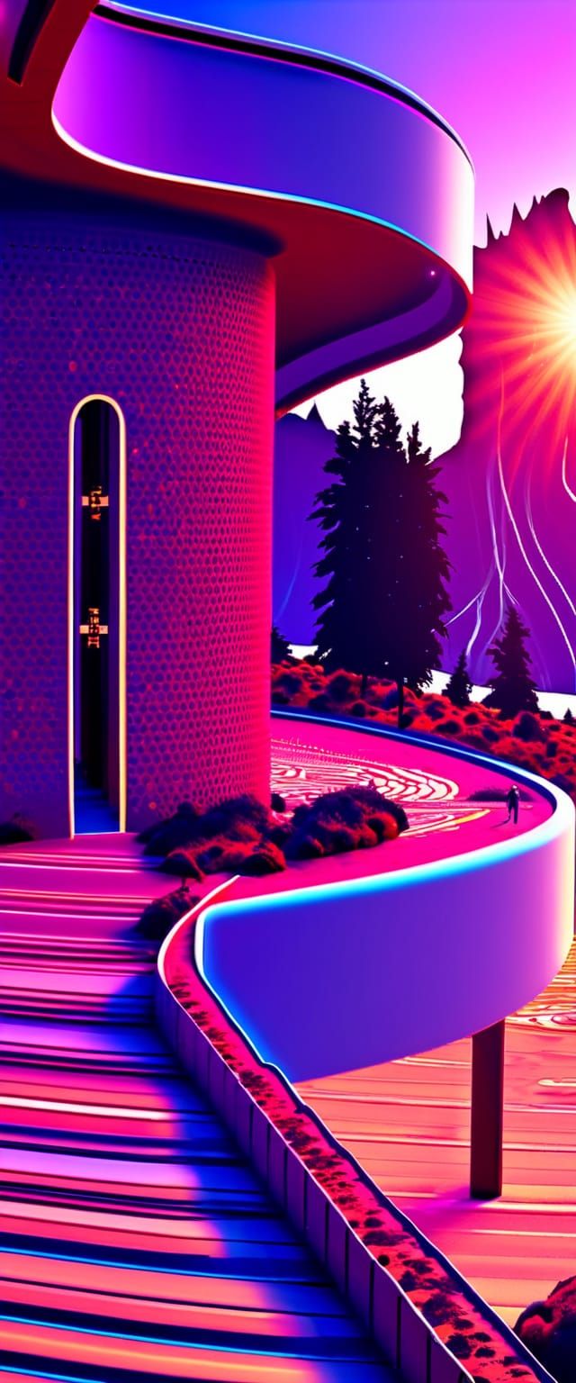 Surreal Salvador Dali-Inspired Digital Art of Alien in Golde...