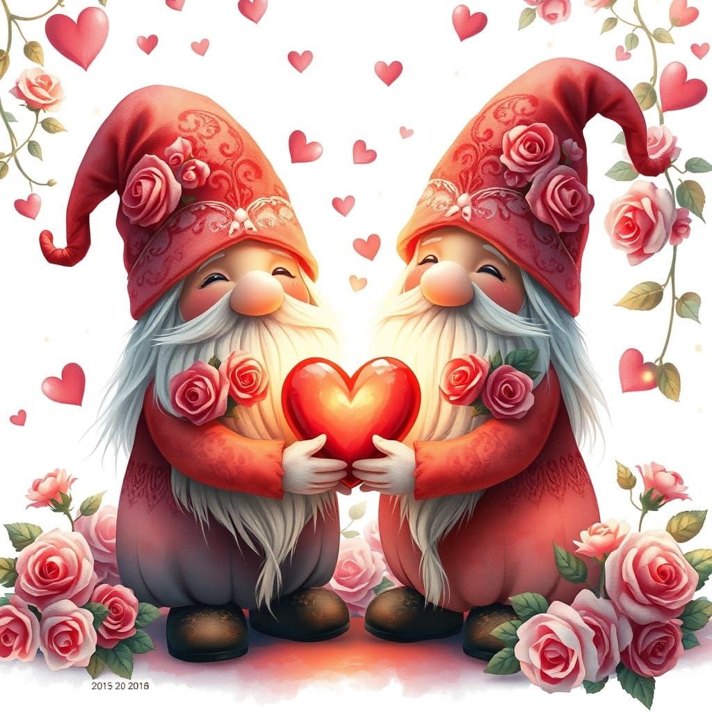 Whimsical Gnomes in Enchanted Garden