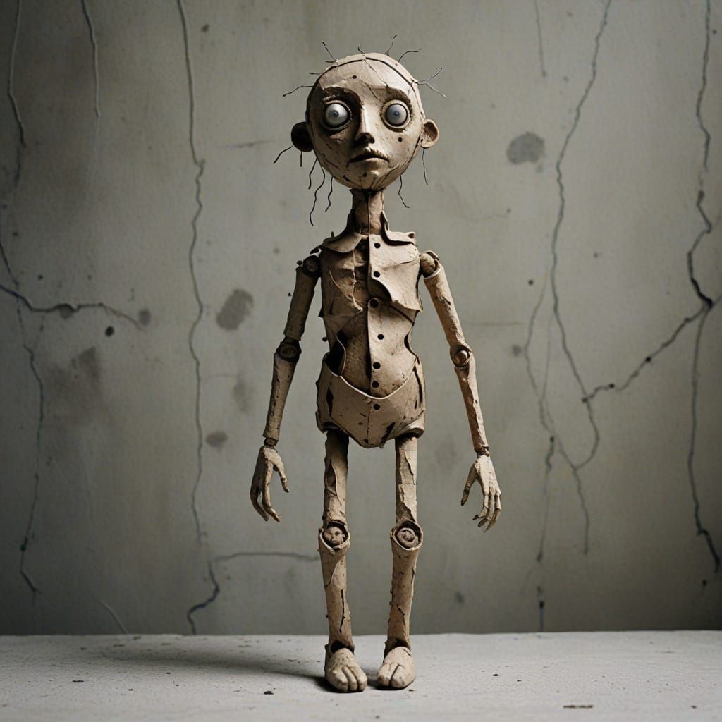 Grotesque Abstract Figure from Doll Limbs in Outsider Art St...