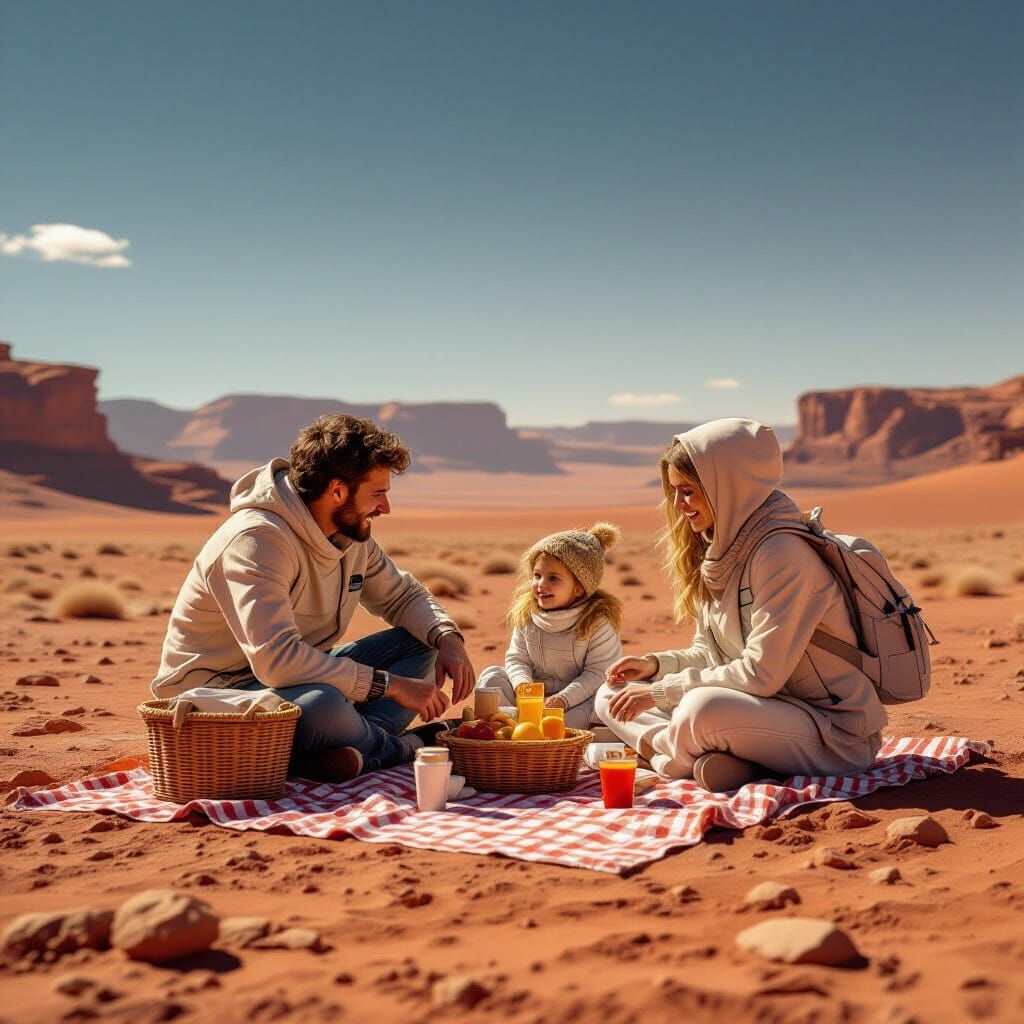 Family Picnic on Mars