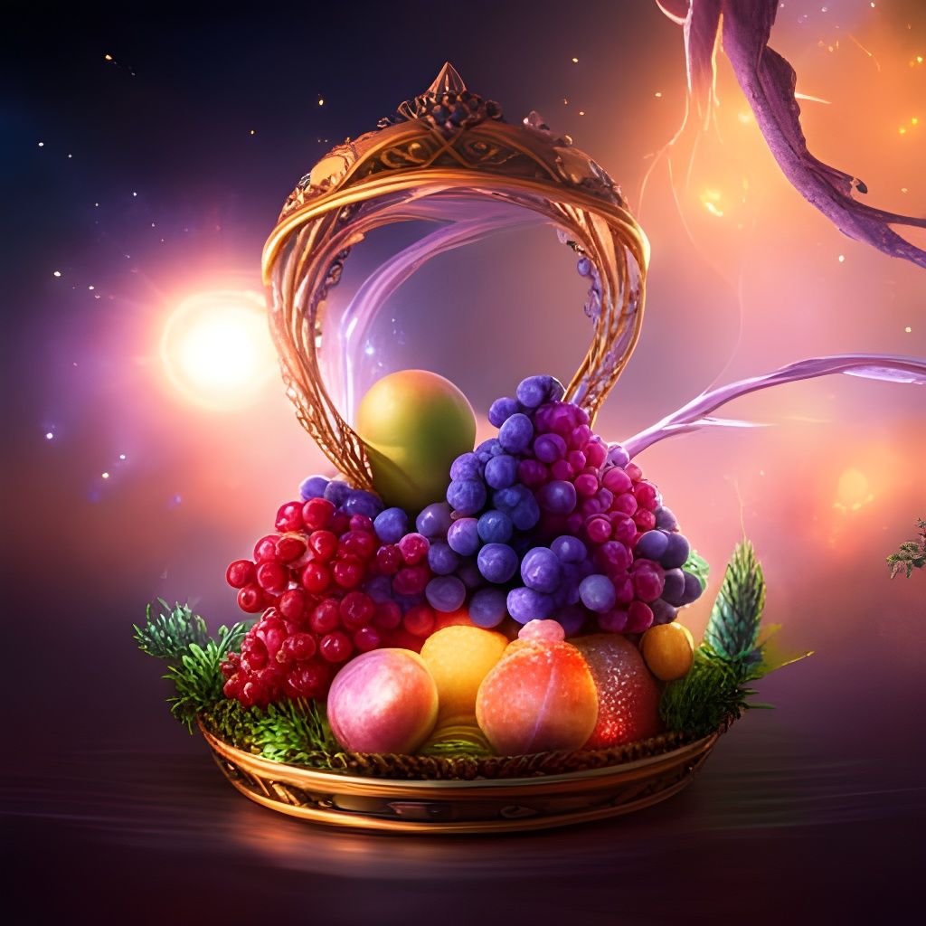 Glimmering Glitter Fruits in Diamond Basket