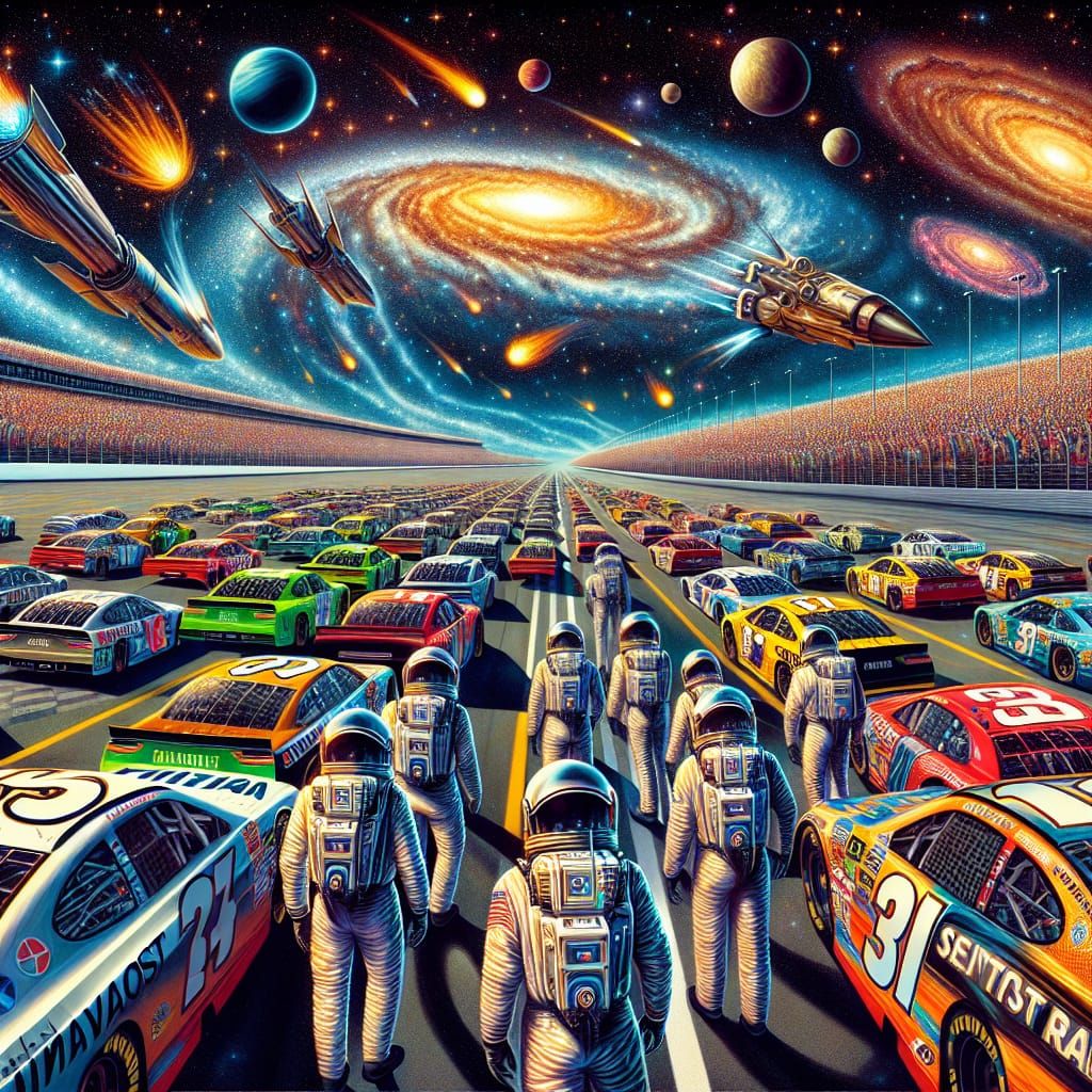 Cosmic NASCAR Race Through the Galaxy