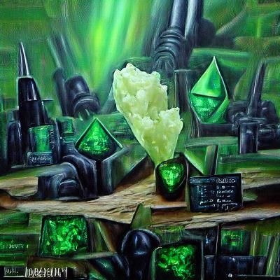 Tiberium Crystals: Mutative Energy in Oil Paint