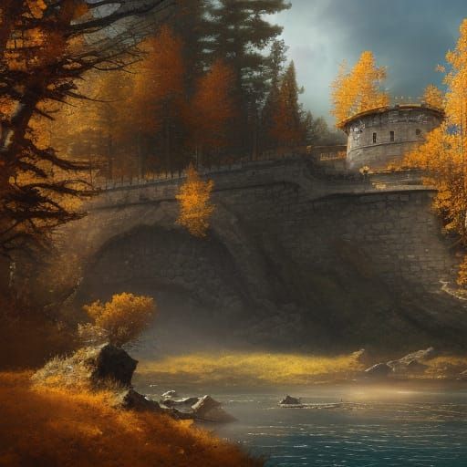 Golden Aspen Bastion: A Dark Fantasy Island Fortress