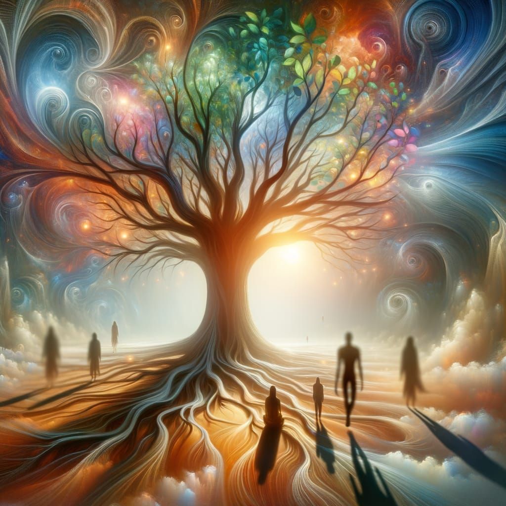 Ethereal Dreamscape: The Surreal Tree of Life