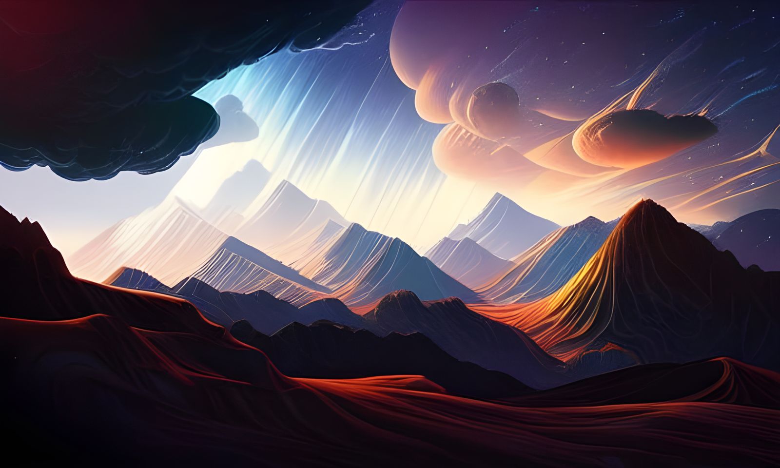 Stunning Cosmic Landscape Rendered in Unreal Engine