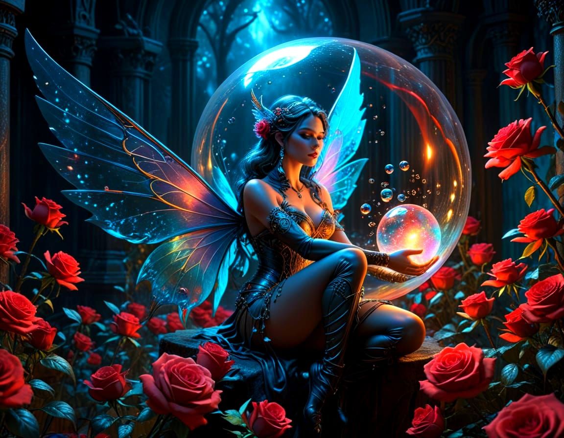 Ethereal Fairy Thief in Graphite Pencil Drawing