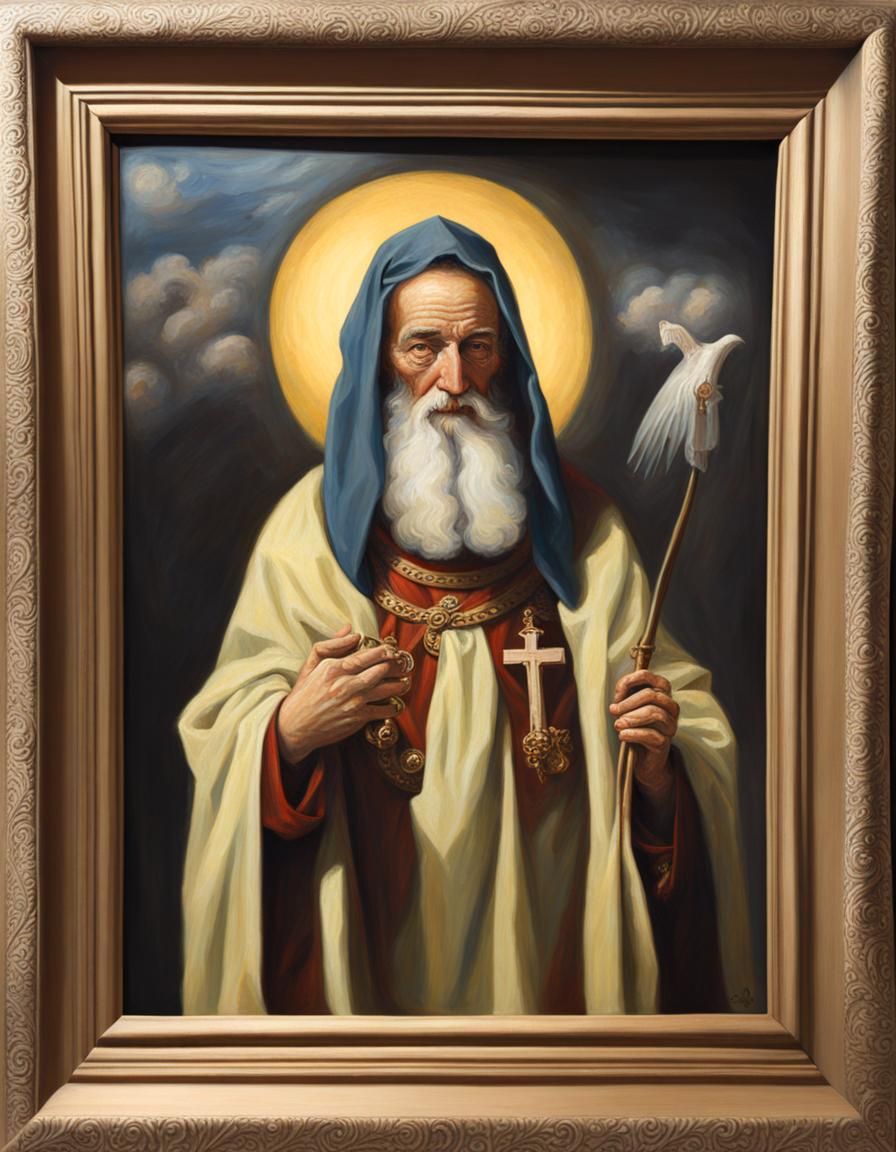 St. Jude Oil Painting in Representational Realism Style