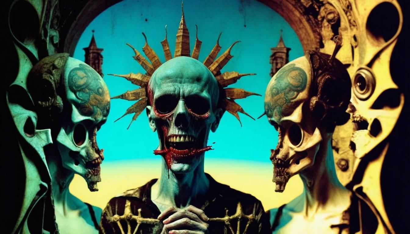 Horrifying Final Judgment in Mixed Media Style