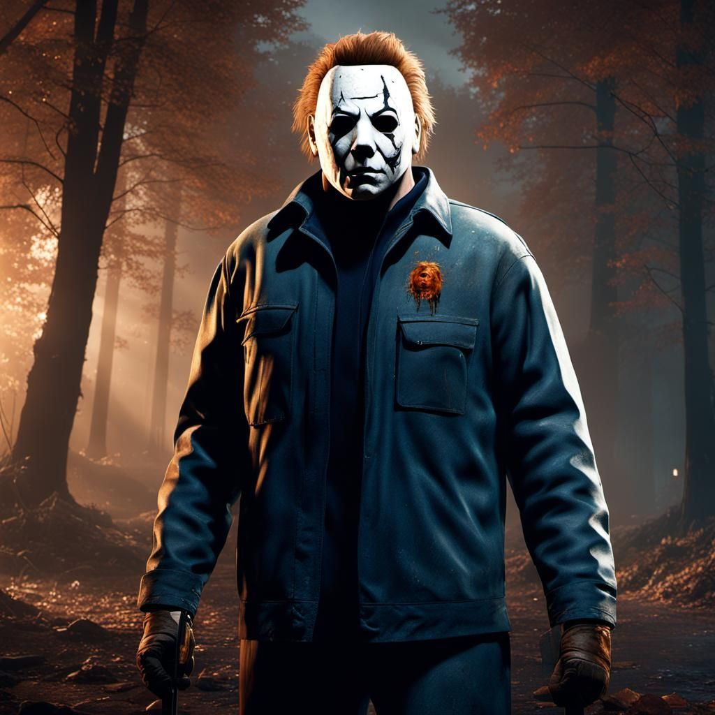 Detailed Matte Painting of Michael Myers