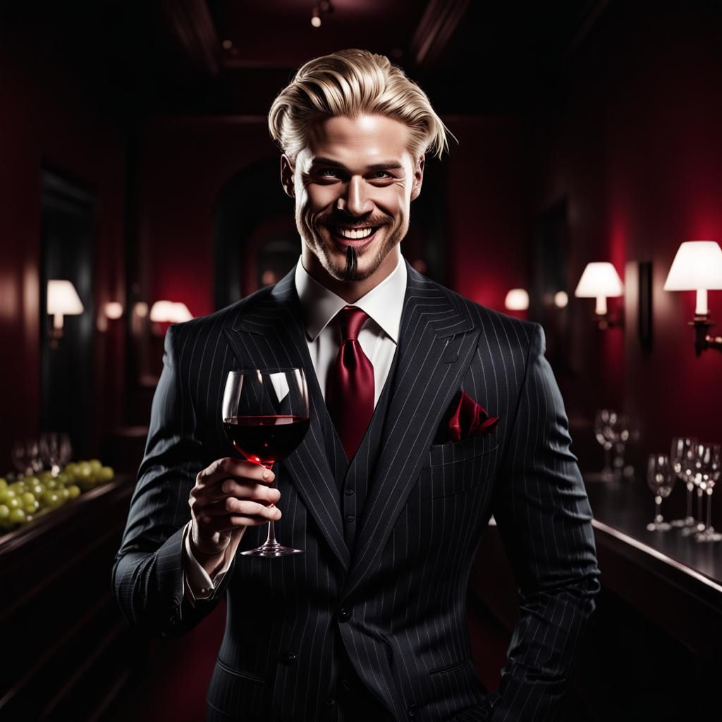 Dramatic Portrait of a Young Man in a Luxe Zoot Suit