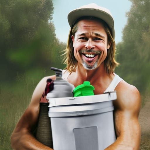 Catching Garbage of the Boskage (i guess he is like an artist also)