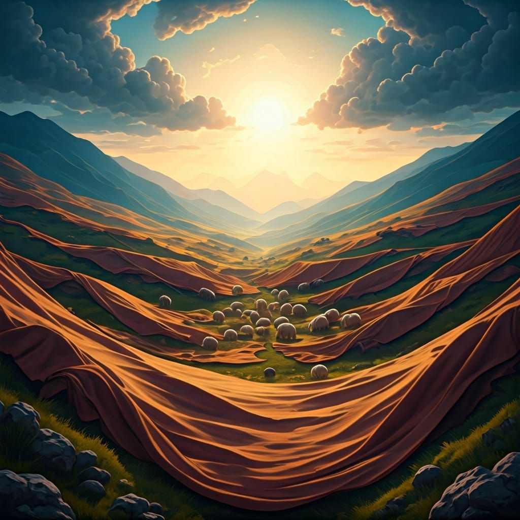 Biblical Landscape with Joseph's Coat and Shepherds