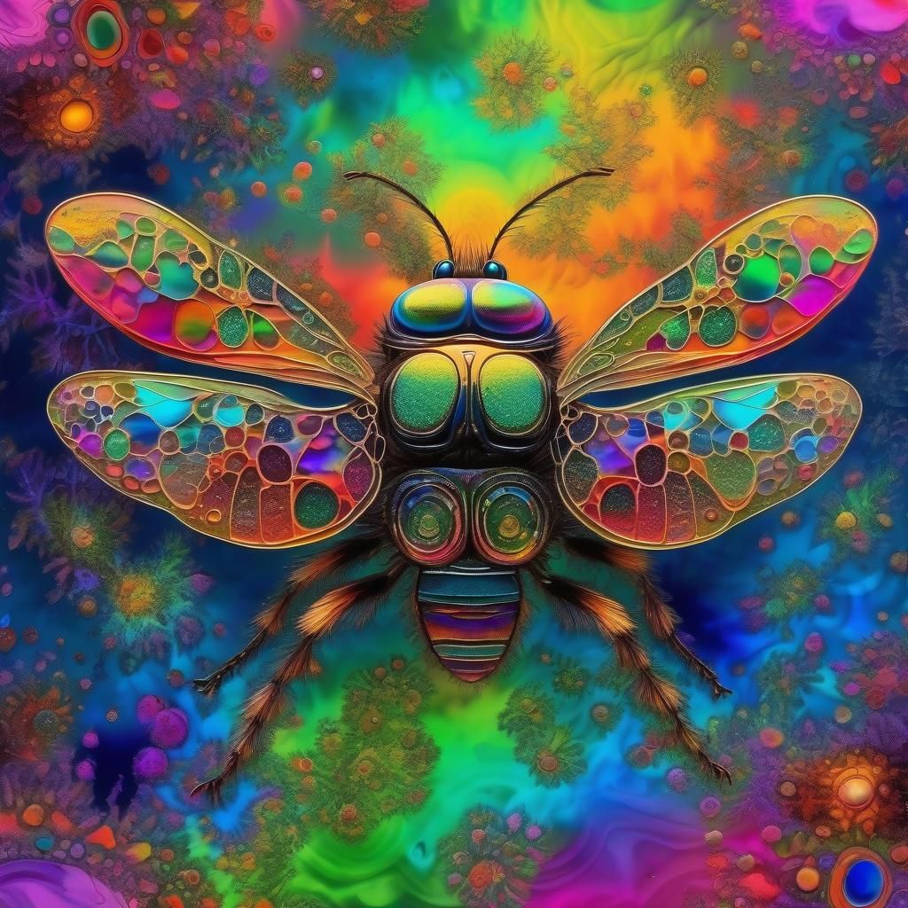 🌄Iridiscent fly Fractal Mandelbulb 🎶 Automaton 🌷 Alcohol ...