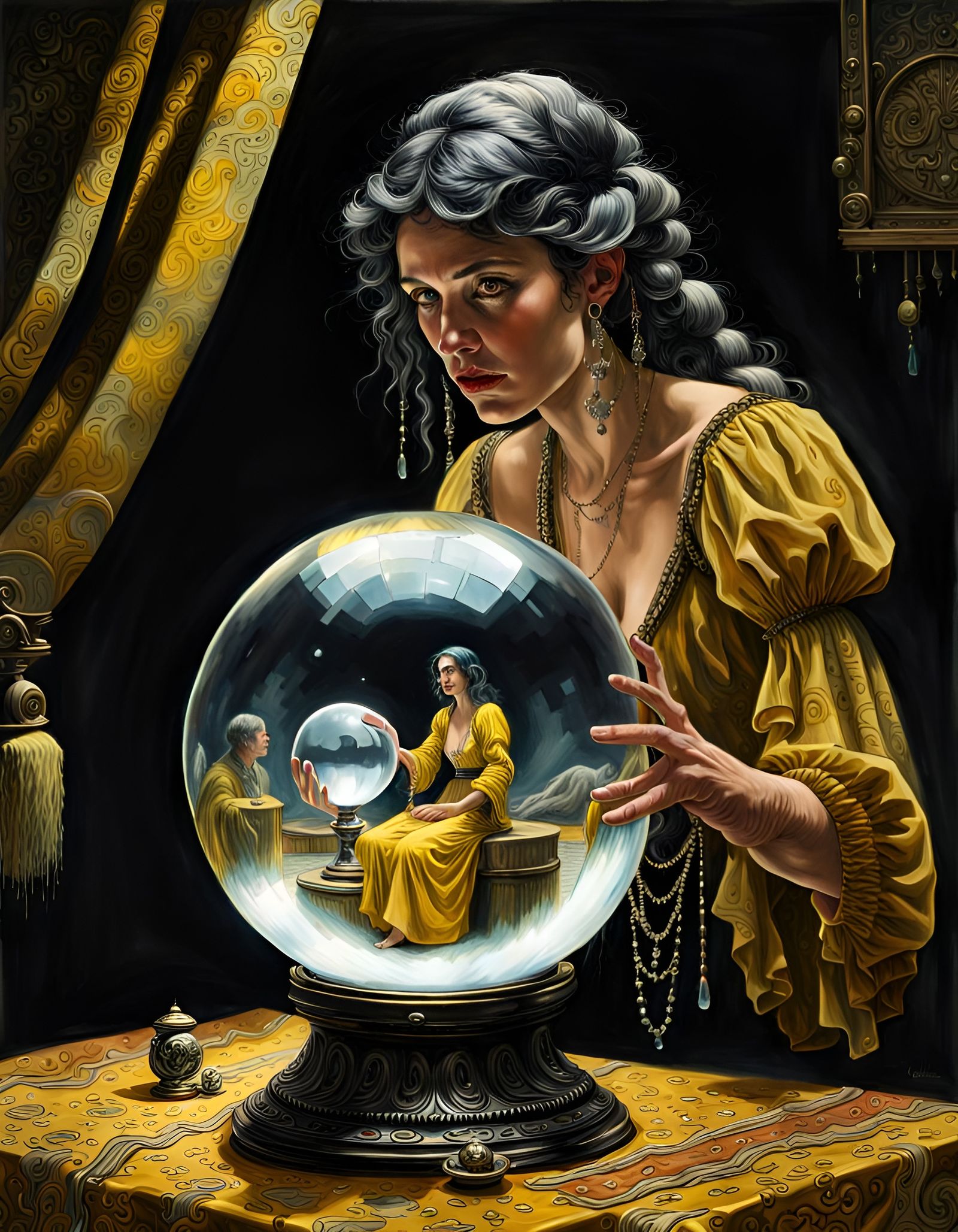 Gypsy Sees Her Future in Crystal Ball