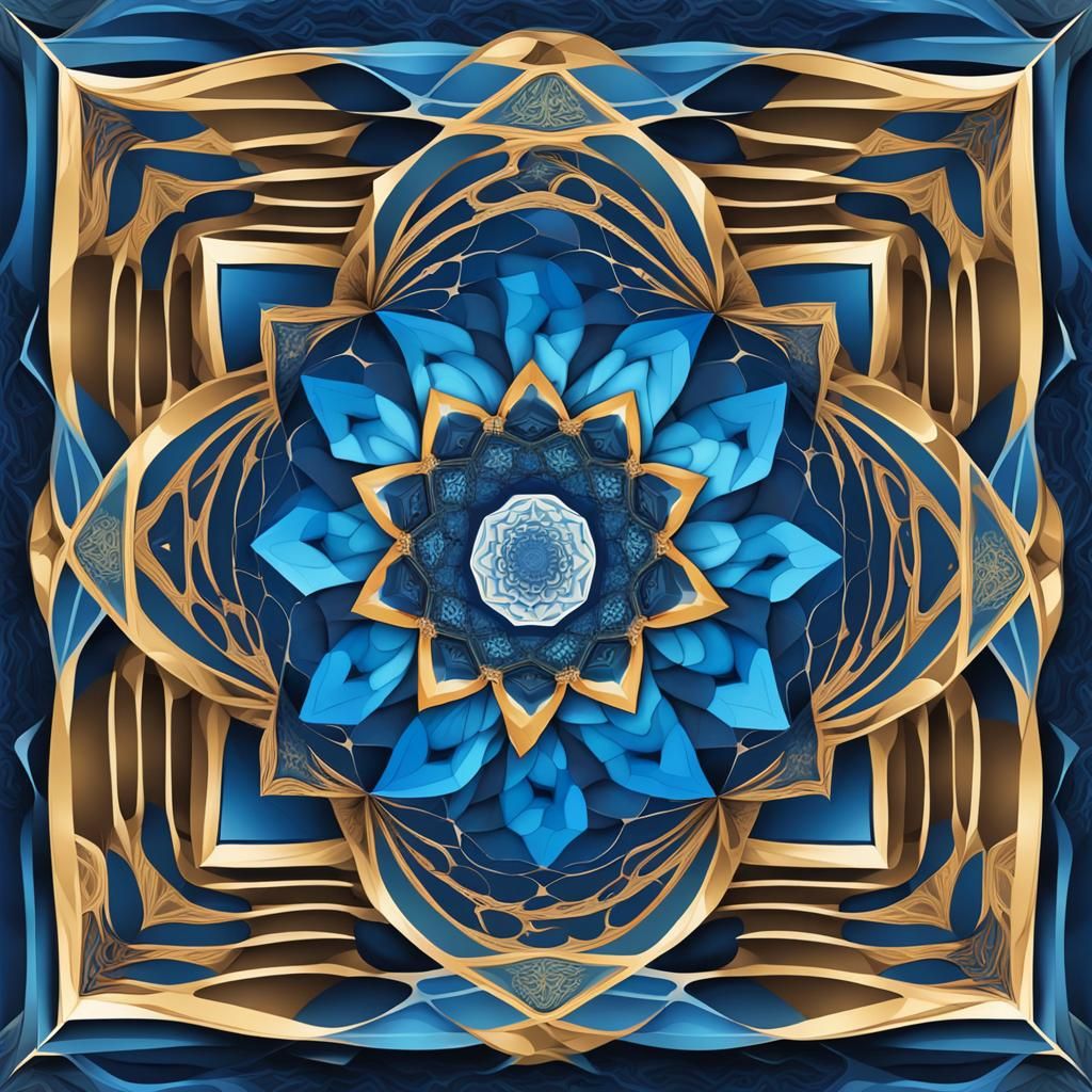 Abstract Arabic Calligraphy in Sacred Geometry