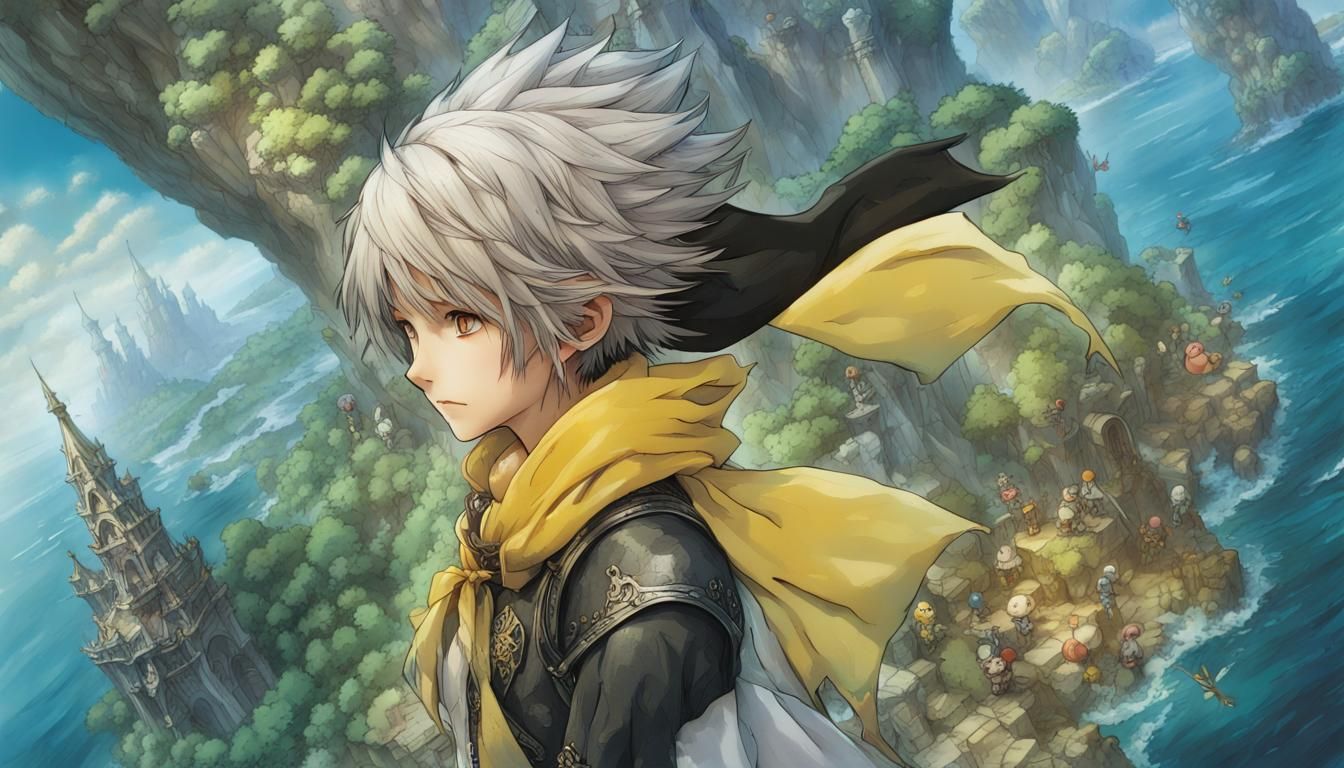 16k resolution, art by Akihiko Yoshida, Sho-u Tajima, Tetsuya Nomura, Square Enix's Final Fantasy series, detailed fanta...